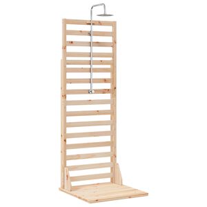 vidaXL Buitendouche 225 cm Massief grenenhout en roestvrij staal
