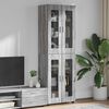 vidaXL Hoge kast FLORIN Grijs Sonoma 60 x 35 x 182 cm Bewerkt hout
