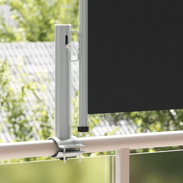 vidaXL Tuinscherm uittrekbaar 60x300 cm zwart