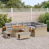 vidaXL Tuin Sofa Set met kussen 12 pcs beige en lichtgrijs
