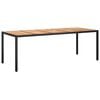 vidaXL Tuinstafel Zwart 250 x 100 x 75 cm poly rattan