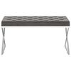 vidaXL Bankje 97 cm fluweel en roestvrij staal grijs