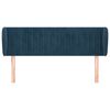 vidaXL Hoofdbord met randen 147x23x78/88 cm fluweel donkerblauw