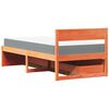 vidaXL Bed met lades en matras massief grenenhout wasbruin 90x200 cm