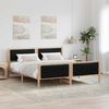 vidaXL Bedframe Bruin en zwart 180 x 200 cm Massief grenenhout