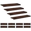 vidaXL Traplopers 12 st 100 x 25 x 2 cm Donkerbruin Massief beukenhout
