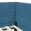 vidaXL Hoekbedframe met hoofdeinde Blauw 100 cm x 200 cm Fluweel