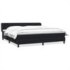 vidaXL Boxspring met matrassen fluweel zwart 200x210 cm