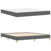 vidaXL Boxspringbed met matras Donkergrijs 180 x 200 cm Stof