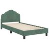 vidaXL Bedframe voor kinderen met hoofdbord Zeegroen 80 x 200 cm