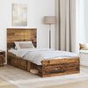 vidaXL Bedframe met hoofdeinde Oudhout 90 x 190 cm Massief grenenhout