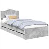 vidaXL Bedframe met lade Beton Grijs 75 x 190 cm Ingenieurshout