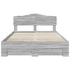 vidaXL Bedframe met hoofdeinde Grijs Sonoma 160 x 200 cm Bewerkt hout