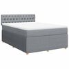 vidaXL Boxspring met matras stof lichtgrijs 140x200 cm