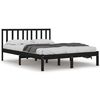 vidaXL Bedframe massief grenenhout zwart 180x200 cm