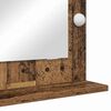 vidaXL Schmink Spiegel Oud Hout 70 x 50 x 18 cm Bewerkt hout en glas
