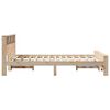 vidaXL Bedframe met hoofdeinde Bruin 140 x 190 cm Bewerkt hout