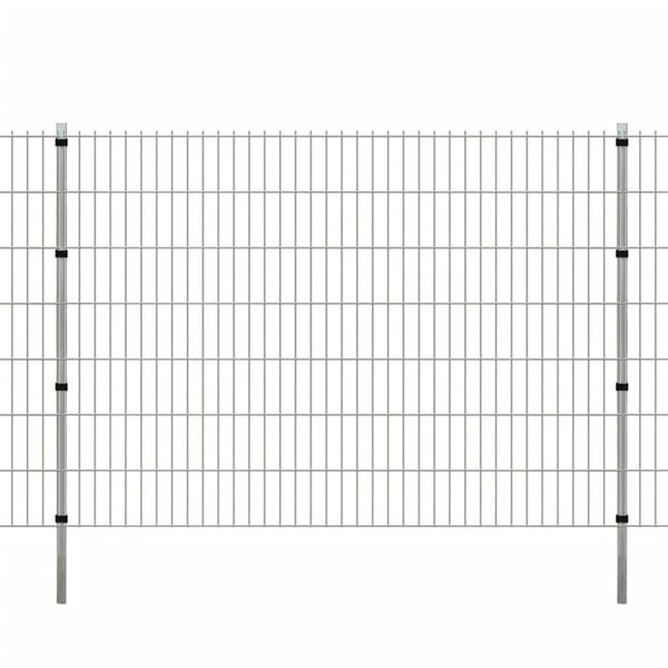 vidaXL Schuttingpalen 10 st 200 cm gegalvaniseerd staal zilverkleurig