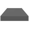 vidaXL Wandschappen zwevend 2 st 60x23,5x3,8 cm MDF hoogglans grijs