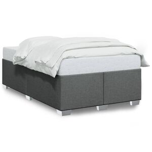 vidaXL Bedframe zonder matras 120x190 cm stof donkergrijs
