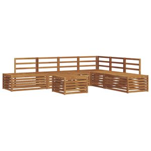 vidaXL Buiten bankenset 7 Stuk Naturel Massief Acaciahout
