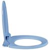 vidaXL Toiletbril soft-close en quick-release ovaal blauw