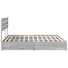 vidaXL Opslag bed met lade Grijs Sonoma 200 x 200 cm Bewerkt hout