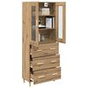 vidaXL Hoge kast met lade Artisan Eiken 69,5 x 34 x 180 cm