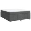 vidaXL Boxspring met matras stof donkergrijs 200x200 cm
