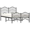 vidaXL Bedframe met hoofd- en voeteneinde&nbsp;metaal zwart 120x200 cm