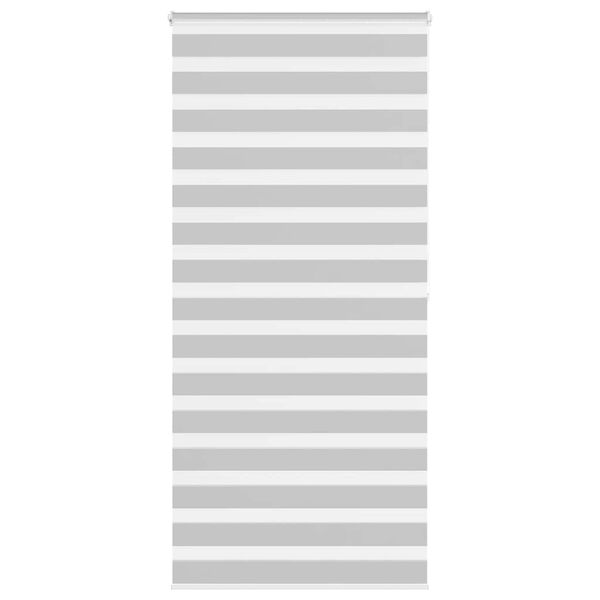 vidaXL Zebra rolgordijn 95x200 cm stofbreedte 90,9 cm lichtgrijs