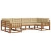 vidaXL Buiten bankenset 6 st Natuurlijk en Beige