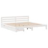 vidaXL Bedframe zonder matras massief grenenhout wit 200x200 cm