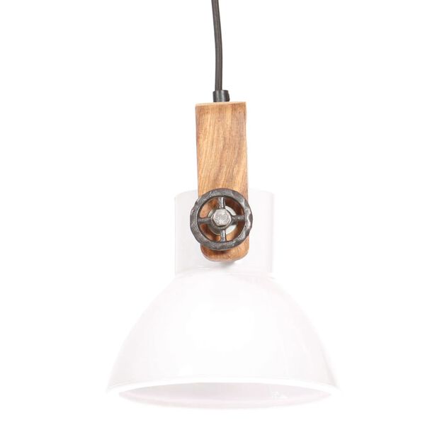 vidaXL Hanglamp industrieel rond 25 W E27 19 cm wit