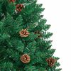 vidaXL Slanke Kerstboom Groen 180 cm PVC en massief dennenhout