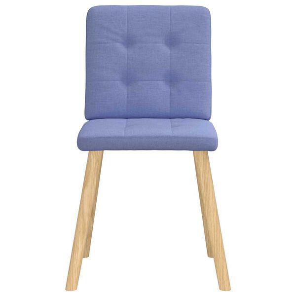 vidaXL Eetkamerstoelen 2 st stof jeansblauw