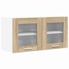 vidaXL Hangkast Sonoma eiken en wit 80 x 31 x 40 cm Bewerkt hout
