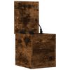 vidaXL Opbergbox 30x35x35 cm bewerkt hout gerookt eikenkleurig