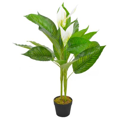 vidaXL Kunstplant met pot Anthurium 90 cm wit
