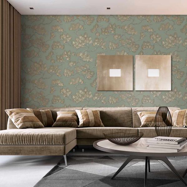 DUTCH WALLCOVERINGS Behang Pine Tree groen