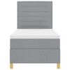 vidaXL Boxspringbed met matras Lichtgrijs 90 x 200 cm Stof