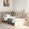 vidaXL Bed met boekenkast zonder matras massief grenenhout 75x190 cm