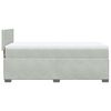 vidaXL Boxspring met matras fluweel lichtgrijs 100x200 cm