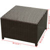 vidaXL 8-delige Loungeset met kussens poly rattan bruin