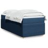 vidaXL Boxspring met matras stof blauw 100x200 cm