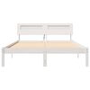 vidaXL Bedframe met hoofdeinde Wit 120 x 200 cm Massief grenenhout