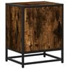 vidaXL Nachtkastje 40x31x50 cm bewerkt hout en metaal gerookt eiken