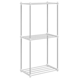 vidaXL Buisvormige plank met opslag Wit 42,5 x 27 x 91,5 cm Aluminium
