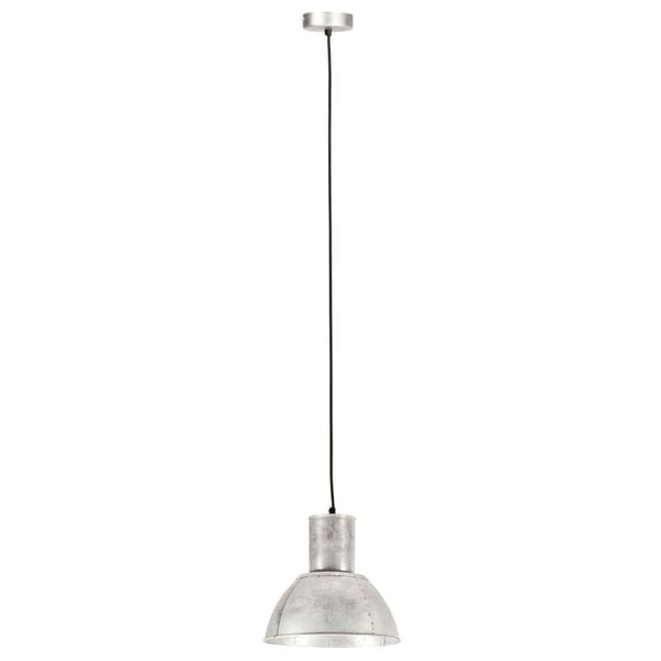 vidaXL Hanglamp rond 25 W E27 28,5 cm zilverkleurig