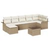 vidaXL Tuin Sofa Set 8 st Beige poly rattan